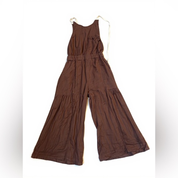 Free People Pants - Free People Brown Wide-Leg Jumpsuit